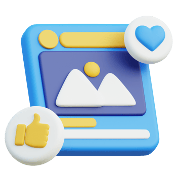 social media marketing 3D icon design for poster, banner png