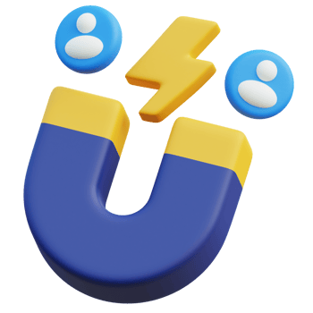 user attraction 3D icon design for poster, banner png