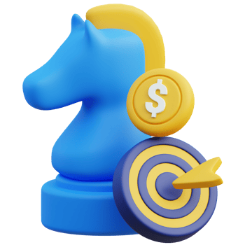 marketing strategy 3D icon design for poster, banner png