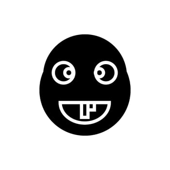 emoji stupid of smile icon vector design template