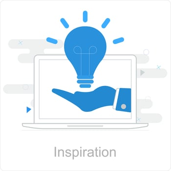 Inspiration and motivation icon concept vector