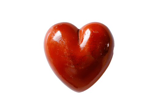 red color heart isolated on transparent background png