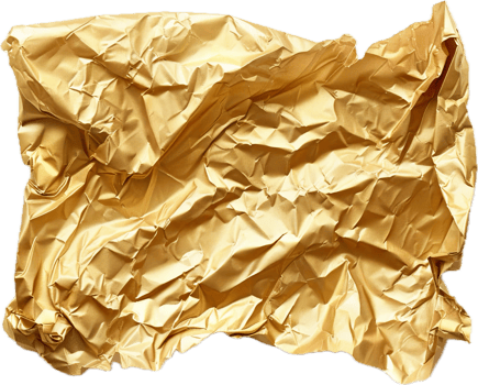 AI generated Crumpled Golden Foil Texture png