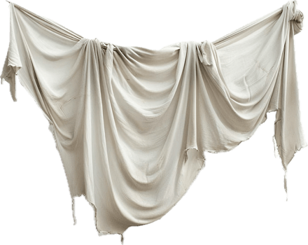 AI generated Dirty Old Fabric Draped png