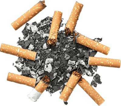 AI generated Cluster of Extinguished Cigarettes png