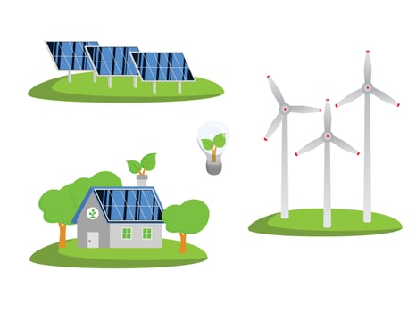 energy clean Sustainability life colar cell , wind turbine vector