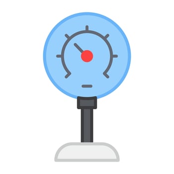A flat design, icon of pressure meter vector