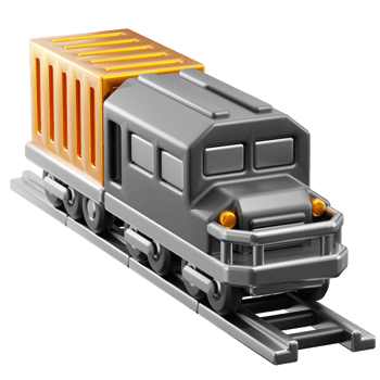 3D Cargo Train icon on transparent background png