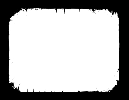 Grunge border texture background. Abstract frame overlay. PNG graphic illustration with transparent background.
