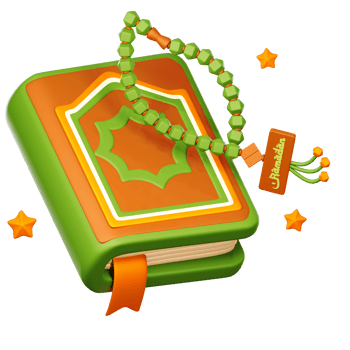 3D Quran and Tasbih icon on transparent background png
