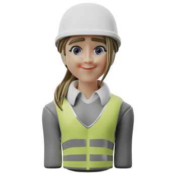 3D Avatar Character Illustration female architect png