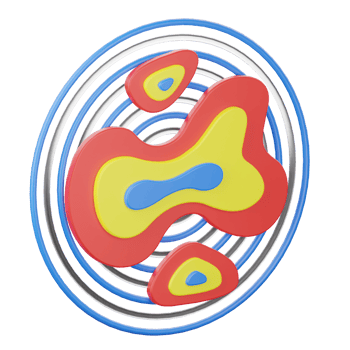 3D Illustration heat map png