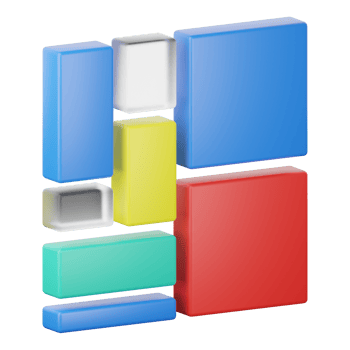 3D Illustration mosaic plot png