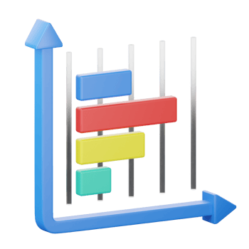 3D Illustration bullet chart png
