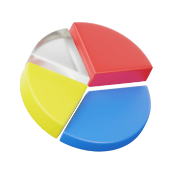 3D Illustration pie chart png