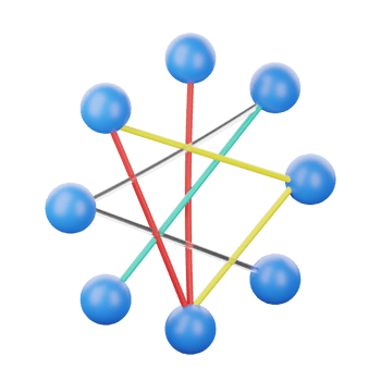 3D Illustration chord diagram chart png