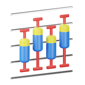 3D Illustration box plot chart png