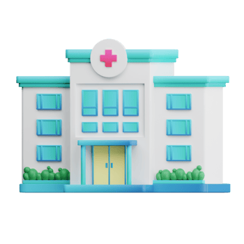 3D Illustration hospital building png