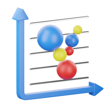 3D Illustration bubble chart png