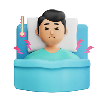 3D Illustration male sick png