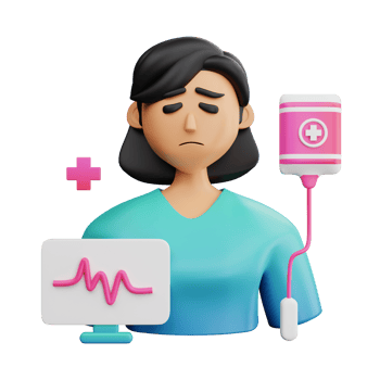 3D Illustration female patient png
