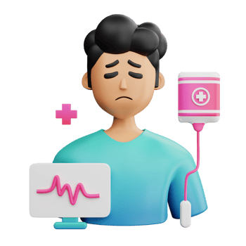 3D Illustration male patient png