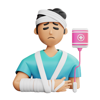 3D Illustration male injury png