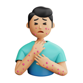 3D Illustration male allergy png