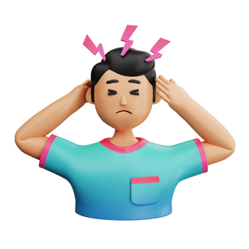 3D Illustration male pain png