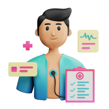 3D Illustration male diagnostics png