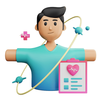 3D Illustration male physical exam png