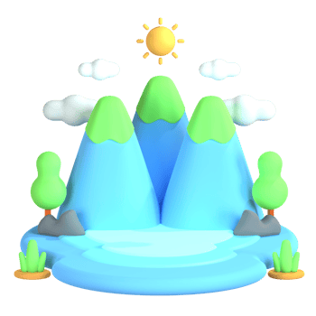 3D Illustration lake png