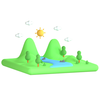 3D Illustration river png