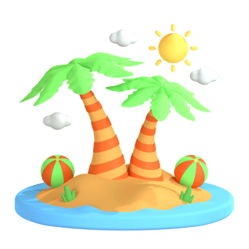 3D Illustration summer png