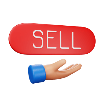 3D Illustration sell sign png