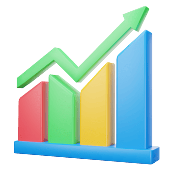 3D Illustration graph png