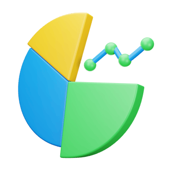 3D Illustration pie chart png