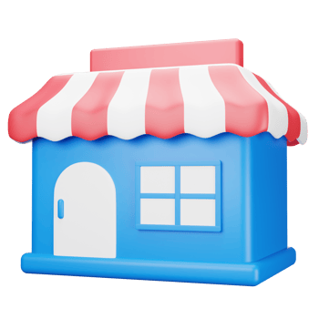 3D Illustration store building png