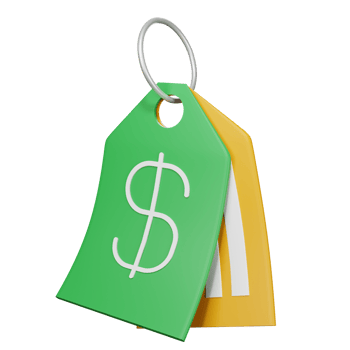 3D Illustration price tag png