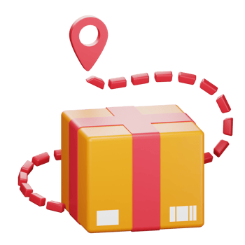 3D Illustration package shipment png