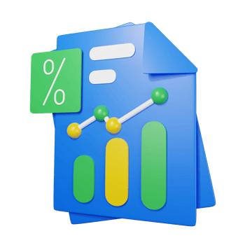 3D Illustration sales report png