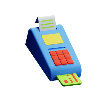 3D Illustration payment machine png