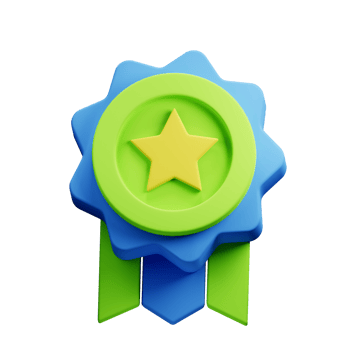 3D Illustration favorite badge png