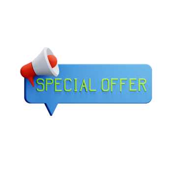 3D Illustration special offer sign png