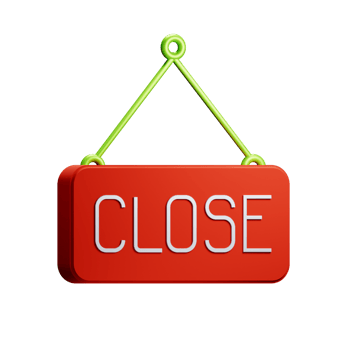 3D Illustration close sign png