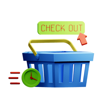 3D Illustration express checkout png