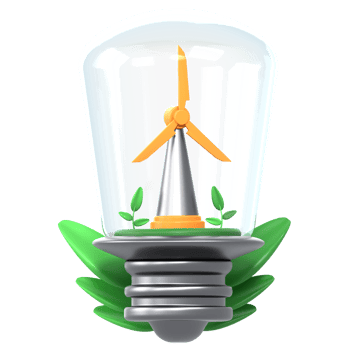 3D Illustration green energy png