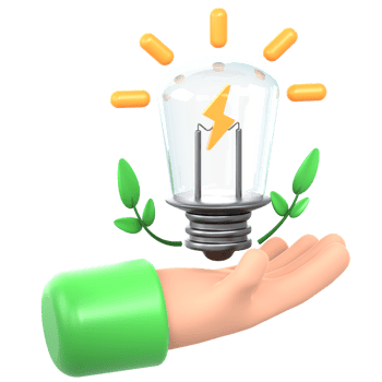 3D Illustration energy conservation png