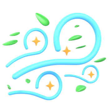 3D Illustration clean air png