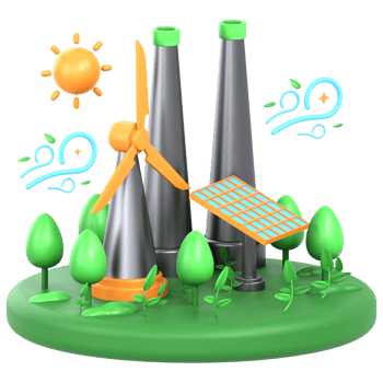 3D Illustration renewable resource png